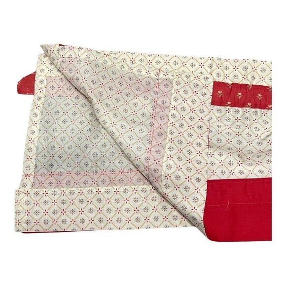 Red Chicken Print Farmhouse Style Valances Curtain Set Retro Kitchen Decor Craft - Picture 11 of 16